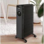 Igenix 2000W Digital Oil Filled Radiator with Timer Black IG2621BL