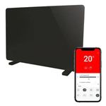 Igenix 2000W Smart Glass Panel Heater Black IG9521BLWIFI