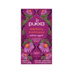 Pukka Elderberry/Echinacea Organic Herbal Tea Bags (Pack of 20) 05060229011480
