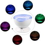 Ocean Wave Projector Lamp White SOWPM
