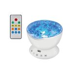 Ocean Wave Projector Lamp White SOWPM