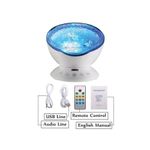 Ocean Wave Projector Lamp White SOWPM