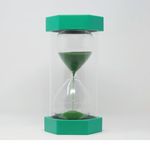 Sand Timer with Matching Coloured Sand 1 Minute Green/Clear 75x75x160mm ST1