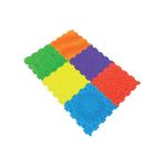Massage Puzzle Textured Floor Tiles Indoor/Outdoor Use Assorted Bright Colours (Pack of 6) TEXMP6-BR