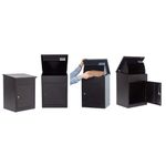 Phoenix Top Loading Parcel Box with Key Lock Black PB0581BK