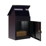Phoenix Top Loading Parcel Box with Key Lock Black PB0581BK