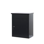 Phoenix Top Loading Parcel Box with Key Lock Black PB0581BK