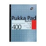 Pukka Pad Ruled Metallic Four-Hole Refill Pad Side Bound 400 Pages A4 (5 Pack) REF400