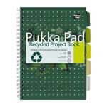 Pukka Pad Recycled Project Book A4 Green (Pack of 3) 6050-REC