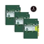 Pukka Pad Recycled Project Book B5 Green (Pack of 3) 6052-REC