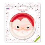 Pukka Party Paper Plates Christmas Santa Design (Pack of 8) PTY554