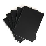 Pisces Art A3 Spiral Sketchbook Hardback 170gsm 80 Pages Black PC10048