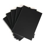 Pisces Art A4 Spiral Sketchbook Hardback 170gsm 80 Pages Black PC10049