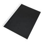 Pisces Art A3 Spiral Sketchbook Hardback 140gsm Black SPRA3