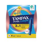 Tampax Compak Pearl Applicator Tampons Regular x16 Pack of 8 C012299