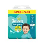 Pampers Baby Dry Taped Nappies Size 6 Jumbo (Pack of 124) 76571