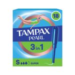 Tampax Pearl 3-in-1 Super Tampon x18 Pack of 4 75036