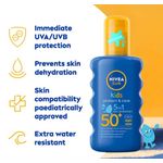 Nivea Sun Kids Protect and Care Coloured Sun Cream Lotion Spray 5in1 SPF 50+ 200ml C009317