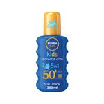 Nivea Sun Kids Protect and Care Coloured Sun Cream Lotion Spray 5in1 SPF 50+ 200ml C009317
