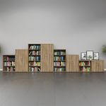 Universal bookcase 1090mm high with 2 shelves - white