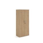 Universal double door cupboard 1790mm high with 4 shelves - Kendal Oak