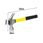 Rolson Fibreglass Shaft Claw Hammer 16oz Pack of 6 10372
