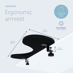 R-Go Ergonomic Armrest with Abdominal Cutout RGOARMC