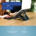 R-Go Riser Flexible Laptop Stand Black RGORISTBL