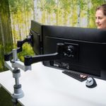 R-Go Zepher Dual Monitor Desk Mount RGOVLZE4TWSI