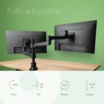 R-Go Zepher Dual Monitor Desk Mount RGOVLZE4TWSI