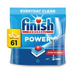 Finish Power All In One Dishwasher Tablets Lemon x61 Tabs Pack of 5 3311081CASE