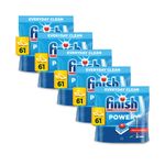Finish Power All In One Dishwasher Tablets Lemon x61 Tabs Pack of 5 3311081CASE