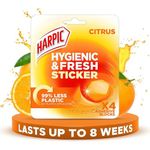 Harpic Hygienic Fresh Sticker Adhesive Toilet Block Citrus (Pack of 6) 3275286