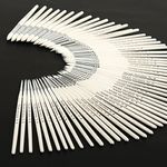 White Nylon Round Paint Brushes White Handle (Pack of 60) MJWNR