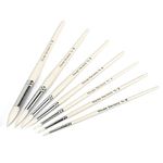 White Nylon Round Paint Brushes White Handle (Pack of 60) MJWNR