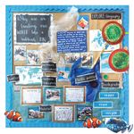 Scalloped Corrugated Border Rolls Rich Blue 78711