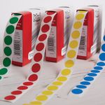 Blick Labels in Dispensers Round 19mm Red (Pack of 1280) RS012054