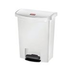 Rubbermaid Slim Jim Pedal Bin 30 Litres White 1883555