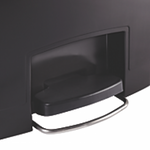 Rubbermaid Slim Jim Front Step Pedal Bin 68 Litre Black 1883613
