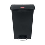 Rubbermaid Slim Jim Front Step Pedal Bin 68 Litre Black 1883613