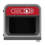 Rubbermaid Configure Container with Plastic Recycling Label 87L Red 2154752