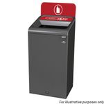 Rubbermaid Configure Container with Plastic Recycling Label 87L Red 2154752