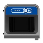 Rubbermaid Configure Container with Paper Recycling Label 87L Blue 2154753