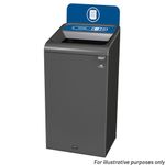 Rubbermaid Configure Container with Paper Recycling Label 87L Blue 2154753