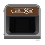 Rubbermaid Configure Container with Food Waste Label 87L Brown 2154756