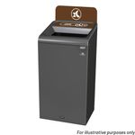 Rubbermaid Configure Container with Food Waste Label 87L Brown 2154756