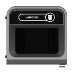 Rubbermaid Configure Container with Landfill Label 87L Black 2154757