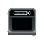 Rubbermaid Configure Container with Landfill Label 87L Black 2154757