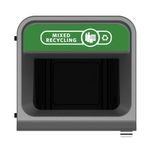 Rubbermaid Configure Container with Mixed Recycling Label 87L Green 2154758