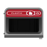 Rubbermaid Configure Container with Plastic Recycling Label 125L Red 2154759